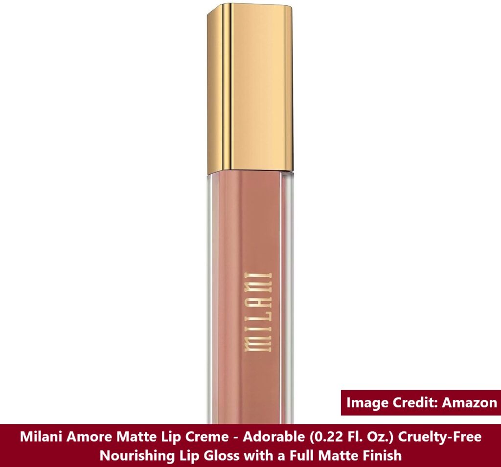 Milani Amore Matte Lip Creme cruelty Free Nourishing Lip Gloss with a Full Matte Finish