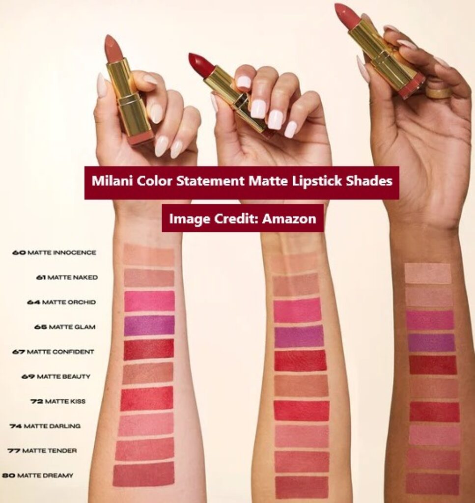 Milani Color Statement Matte Lipstick Shades