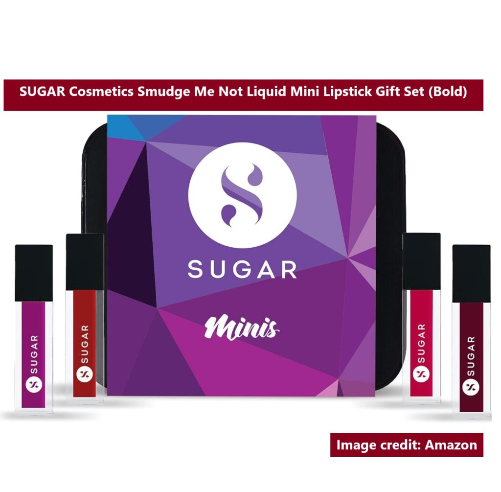 SUGAR Cosmetics Smudge Me Not Liquid Mini Lipstick Gift Set Bold