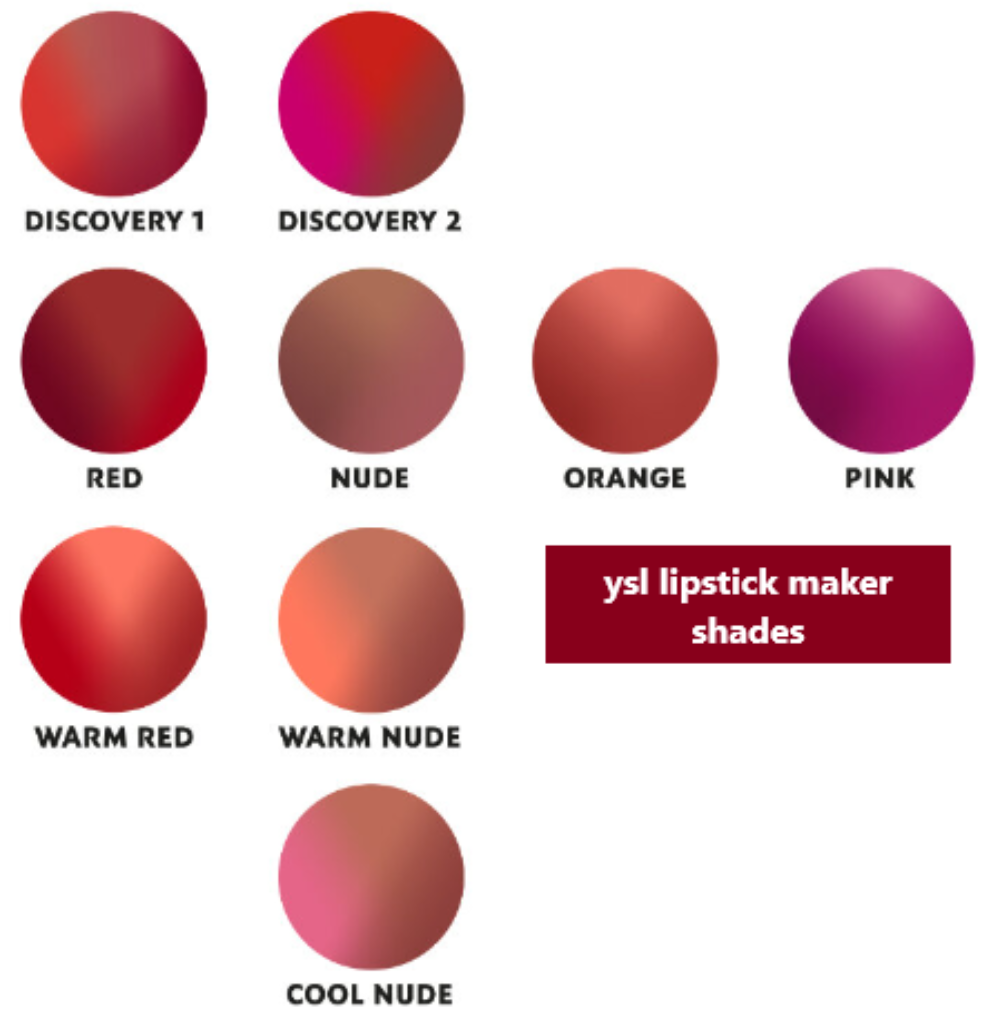 ysl lipstick maker shades